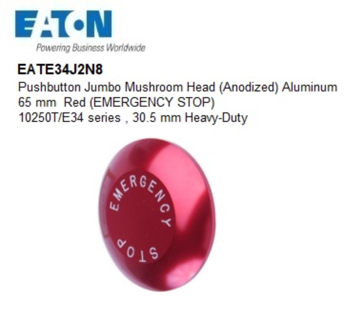 EMERGENCY STOP 65MM OPERATOR HEAD LBLD