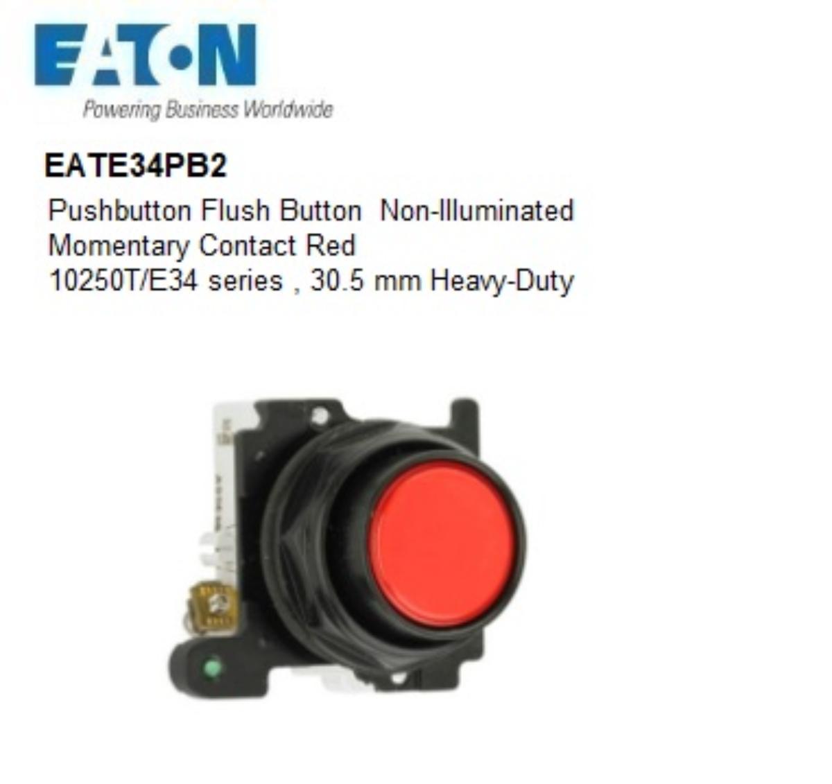 PUSHBUTTON FLUSH CORROSION RESIST RED