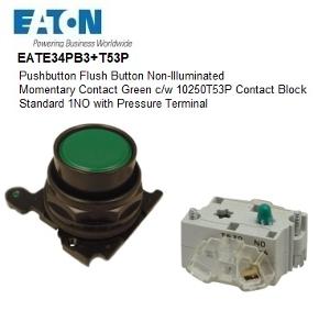 PUSH BUTTON GRN CONT BLK E34PB3 + T53P PUSH BUTTON GRN CONT BLK E34PB3 + T53P
