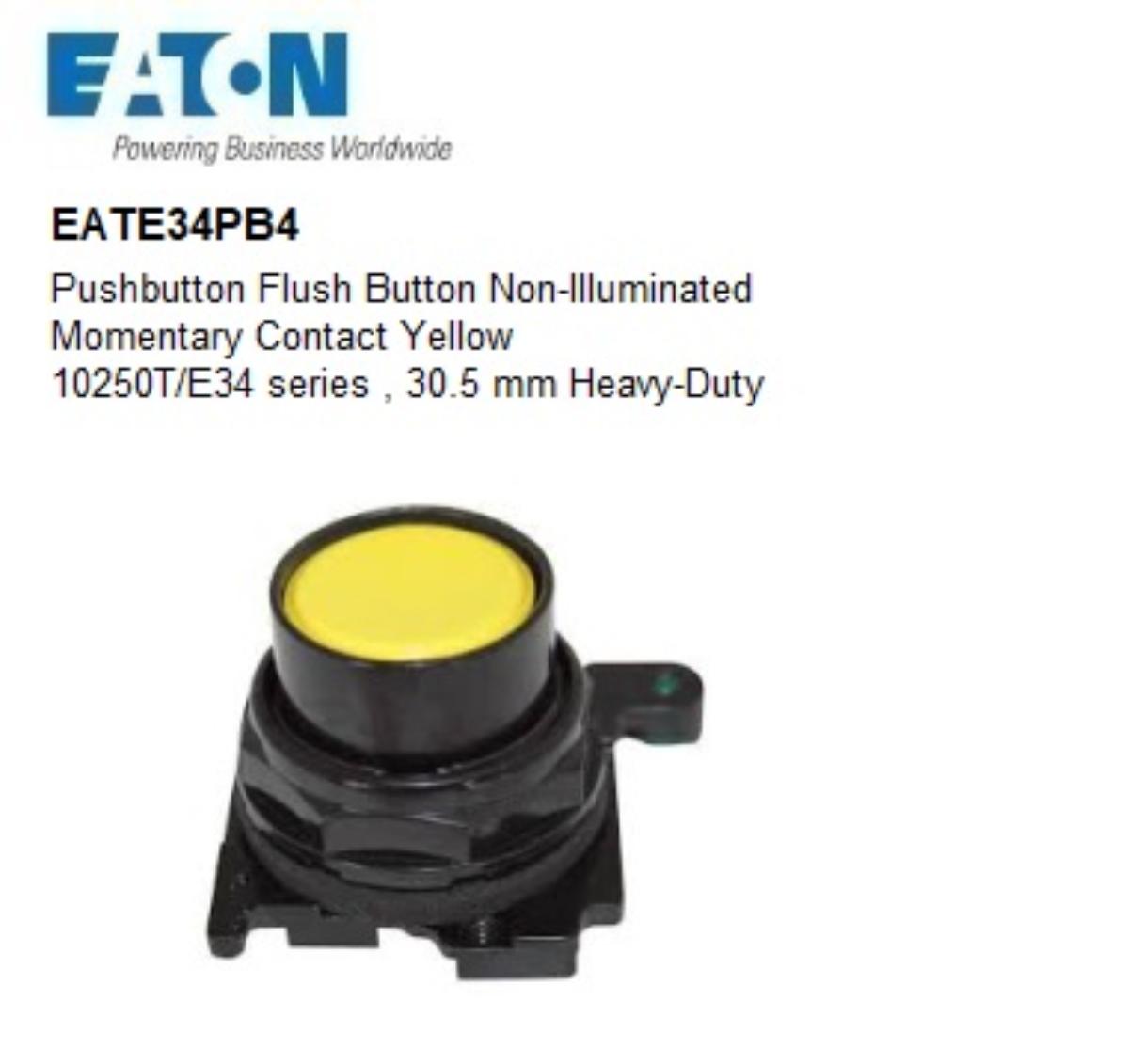 PUSHBUTTON FLUSH CORROSION RESIST YELLOW
