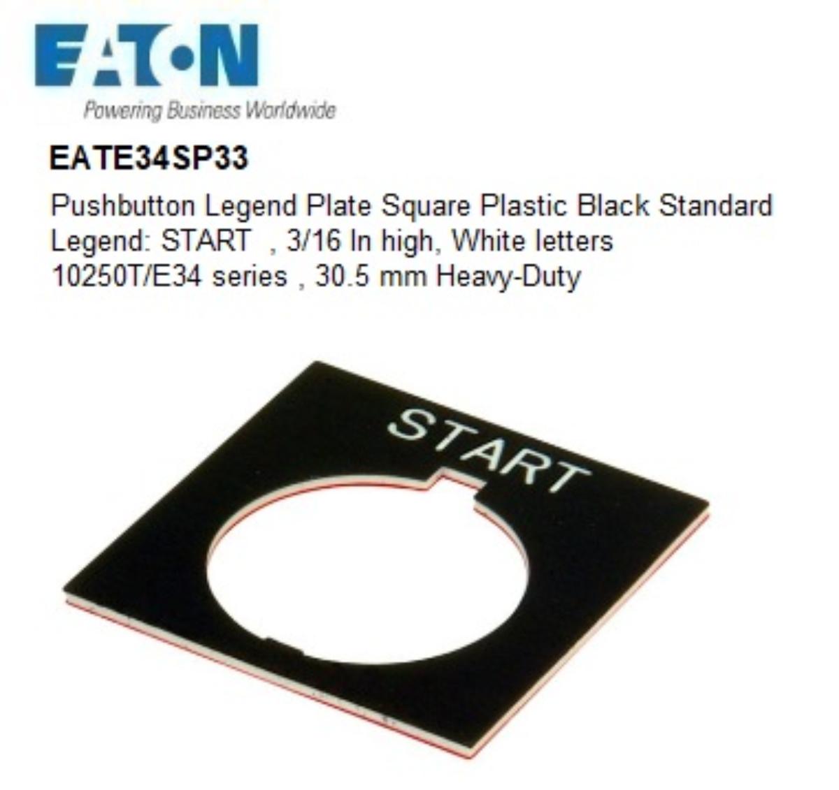 LEGEND PLATE START BLACK