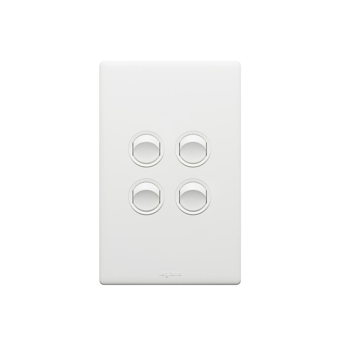 EXCEL LIFE 4 GANG SWITCH 16A/16AX HORIZO