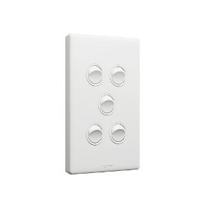 EXCEL LIFE 5 GANG GRID & COVERPLATE MATT EXCEL LIFE 5 GANG GRID & COVERPLATE MATT