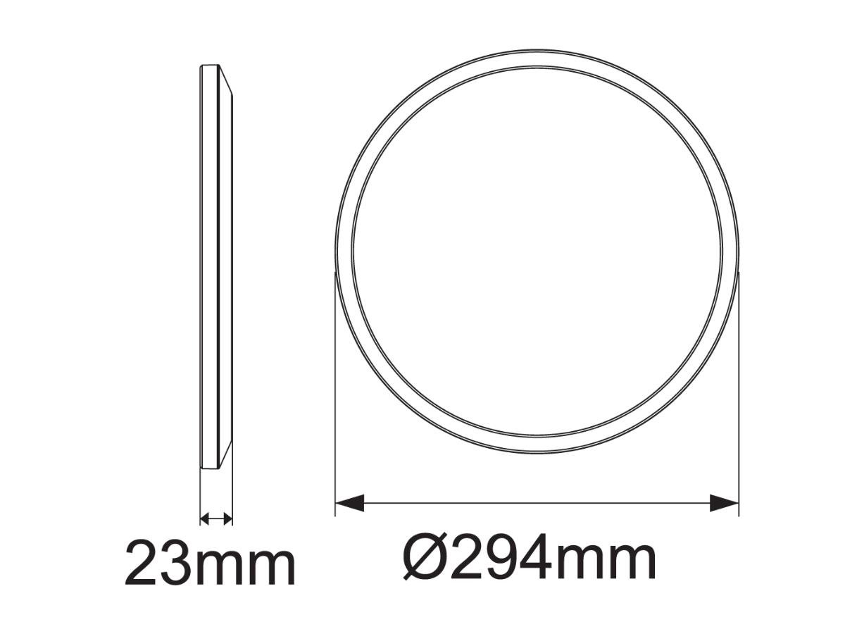 ULTRATHIN TRI OYSTER 17W 3K/4K/5K 100LM/