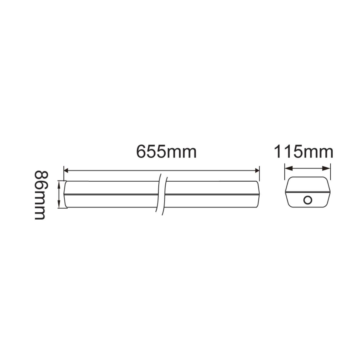 LED W/P BATT TEMPEST V 10/20W CCT 600MM