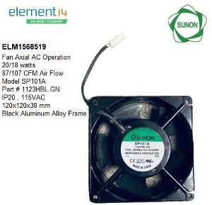 AC AXIAL FAN 115V SQUARE 120 MM 38 MM BA AC AXIAL FAN 115V SQUARE 120 MM 38 MM BA