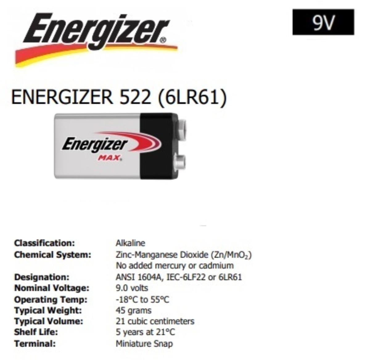 BATTERY BULK PACK 9V