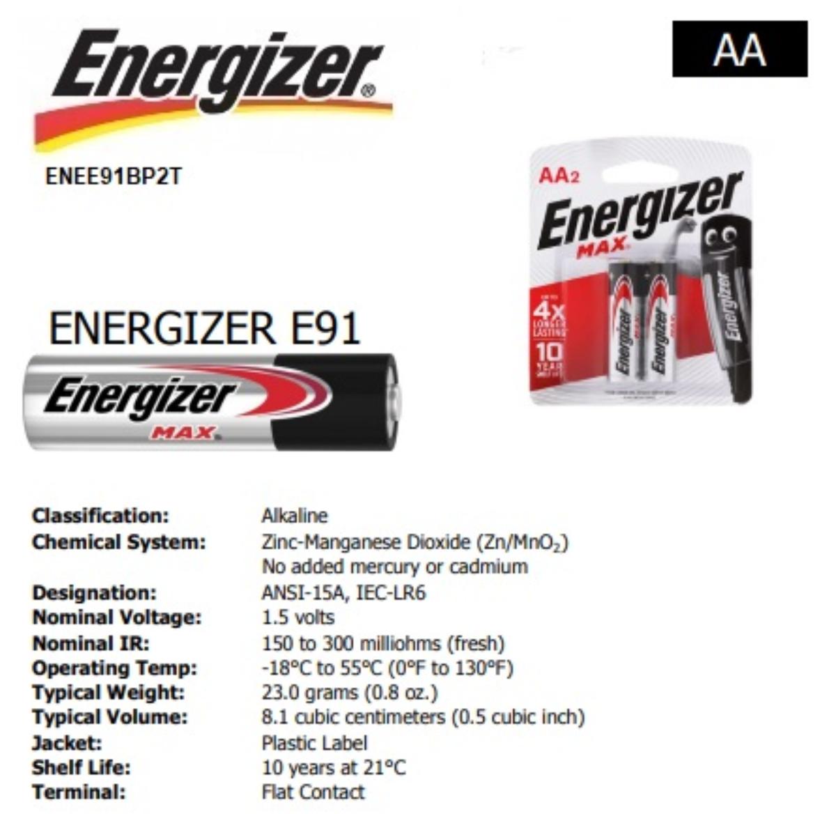 ALKALINE 1.5V BATTERY SIZE AA 2PK