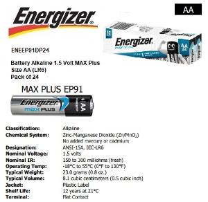 MAX PLUS ALKALINE 1.5V BATTERY SIZE AA
