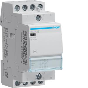 DIN CONTACTOR 25A 4N/O 230V 2 MODULE