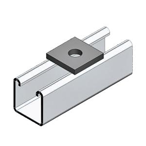 BRACKET PLATE SQUARE M8 1 HOLE HDG