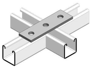 BRACKET PLATE RECTANGLE 3 HOLE HDG