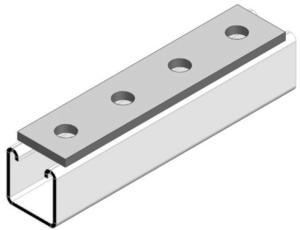 BRACKET PLATE RECTANGLE 4 HOLE HDG