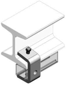 BEAM CLAMP 52X72MM HDG