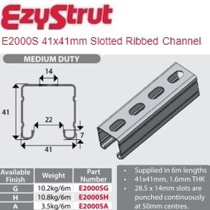 STRUT SLOTTED 41X41 L/DUTY HDG 6M