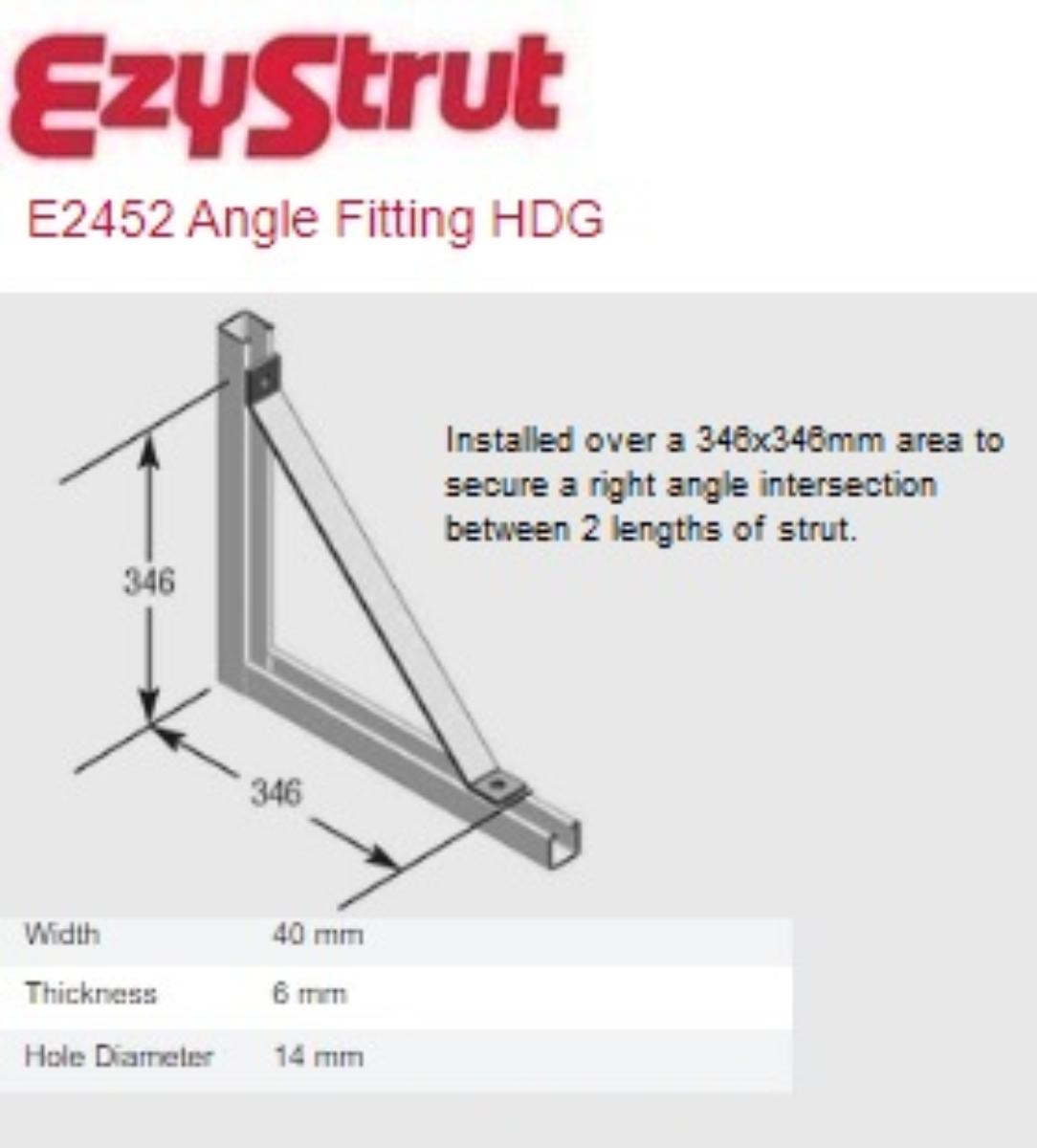 LONG ANGLED BRACED FITTING HDG