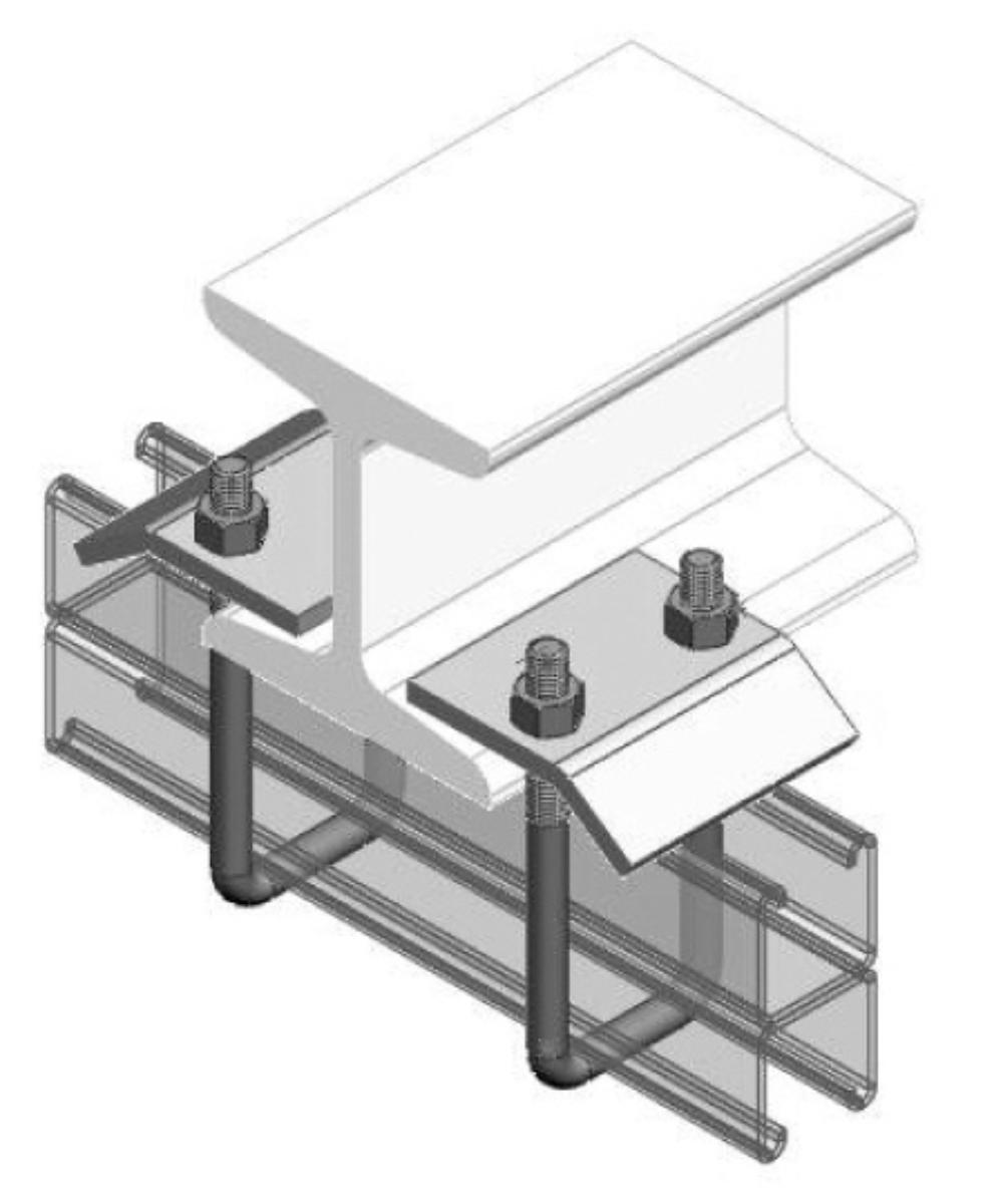 BEAM CLAMP W/U-BOLT DBL STRUT HDG