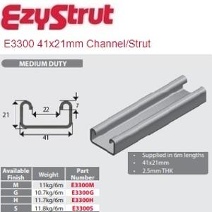 STRUT PLAIN 41X21 H/DUTY MILLED 6 MTR