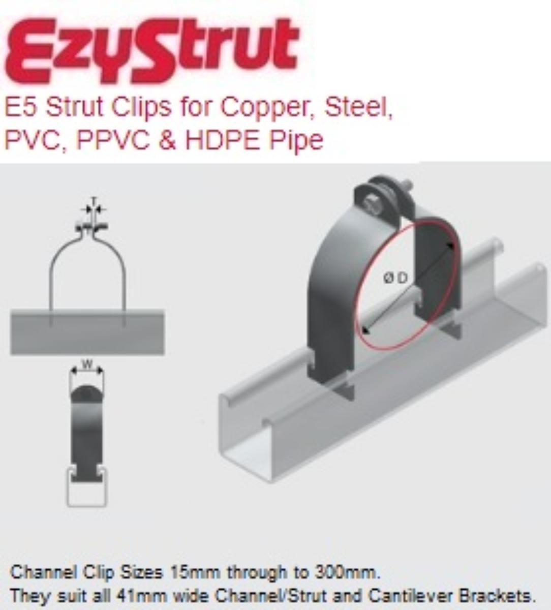 E5-127H TWO PIECE PIPE CLAMP HDG