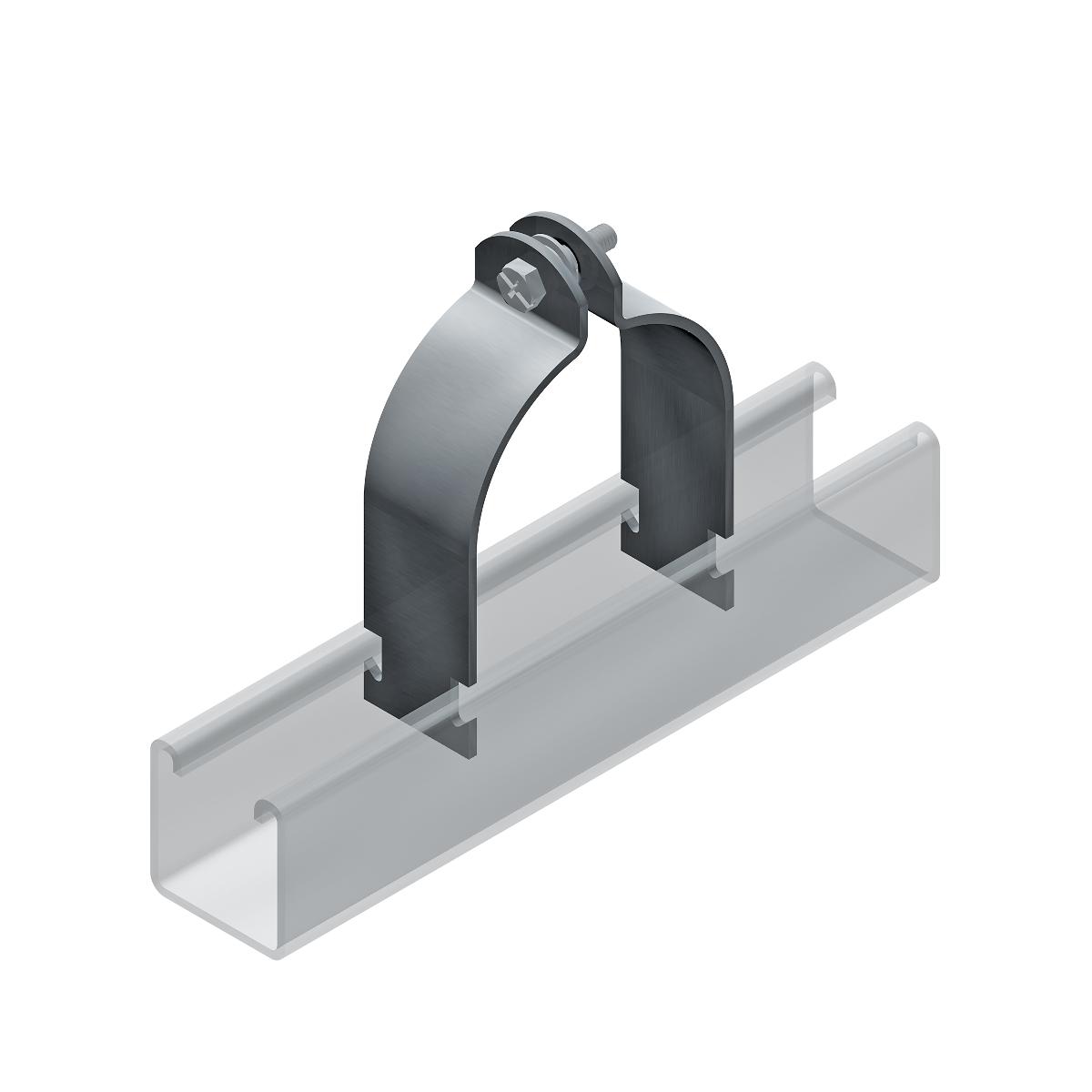 E5-48H TWO PIECE PIPE CLAMP HDG