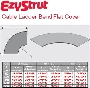 CABLE LADDER BEND COVER 150X300 RAD HDG