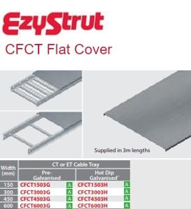 CABLE TRAY FLAT COVER 300MM x 2.4M G/B