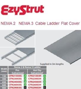 NEMA 2/3 FLAT COVER 150MM X 3MTR S/S