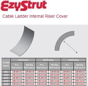 CABLE LADDER INT RISER CVR 150X300R HDG