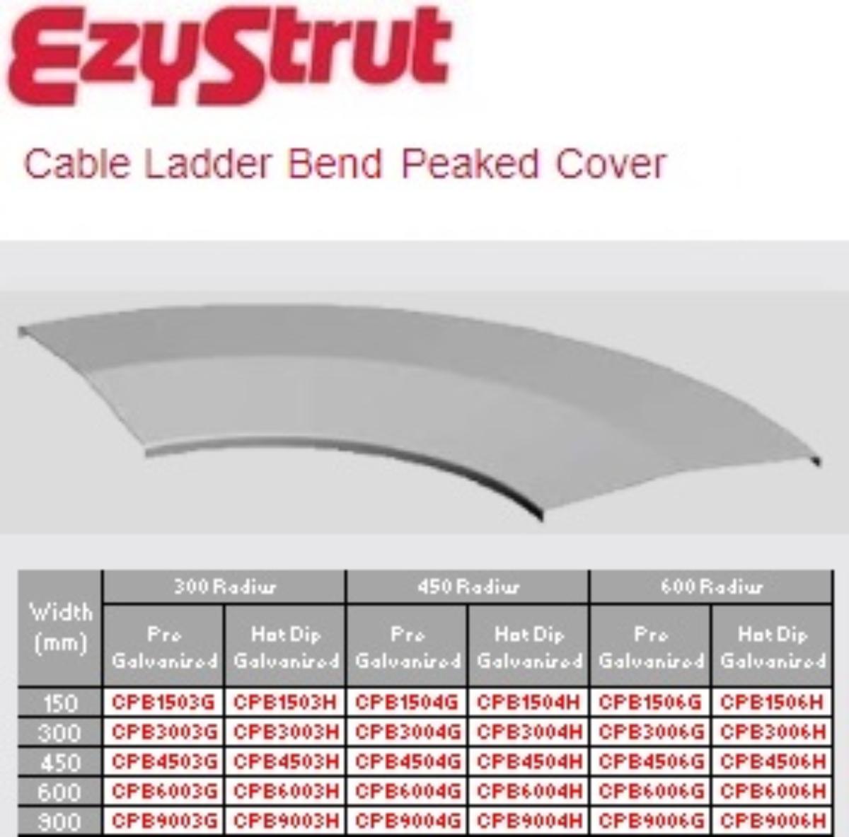 CBL LADDER BEND PEAKED CVR 450X450R HDG