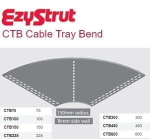 CABLE TRAY BEND 100MM 150RAD G/BOND