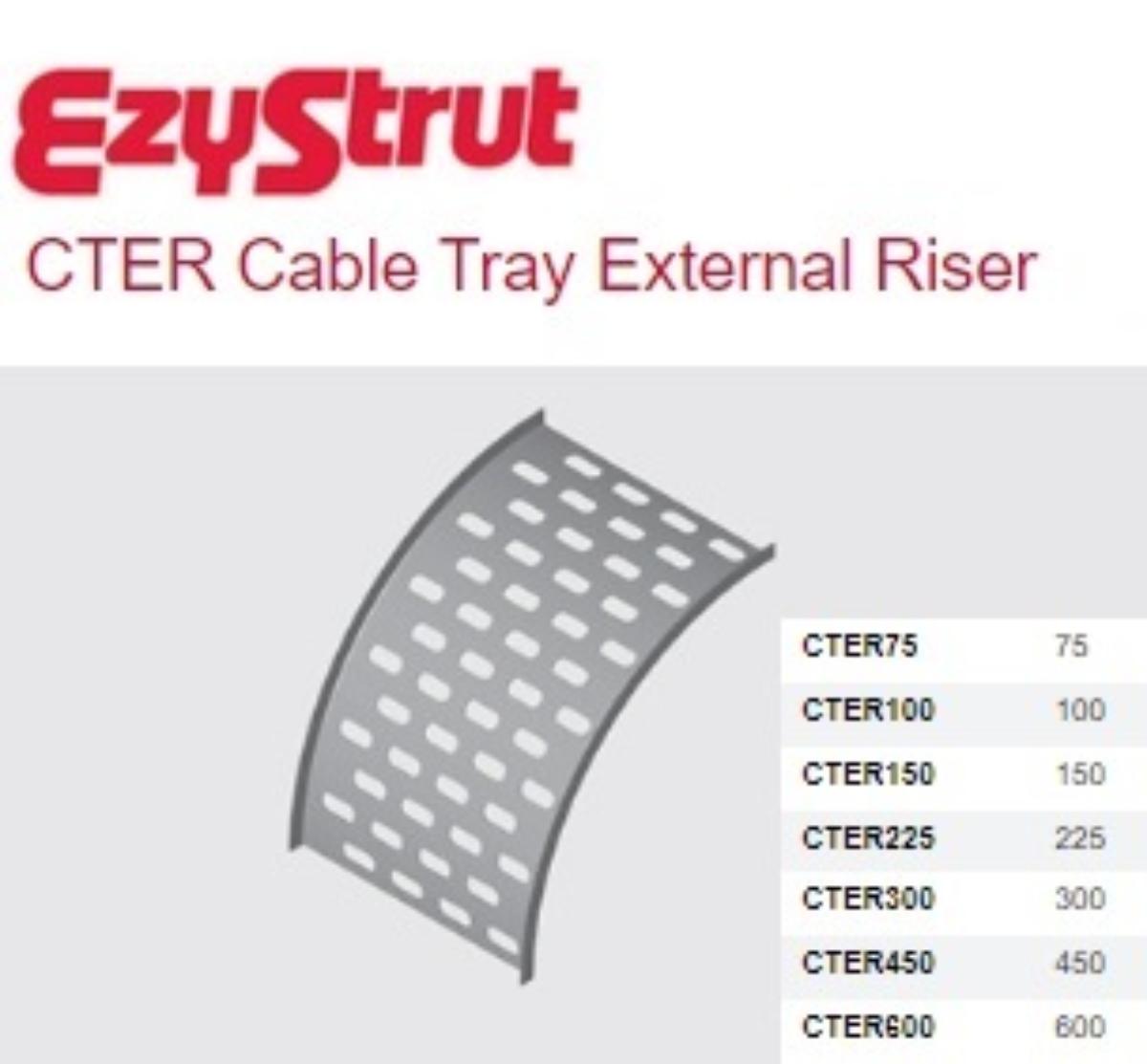 CABLE TRAY EXTERNAL RISER 100MM G/BOND