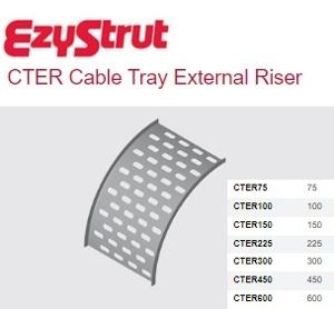 CABLE TRAY EXTERNAL RISER 225MM G/BOND