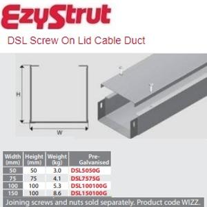 METAL DUCT & SCREW ON LID 100X100MM 2.4M