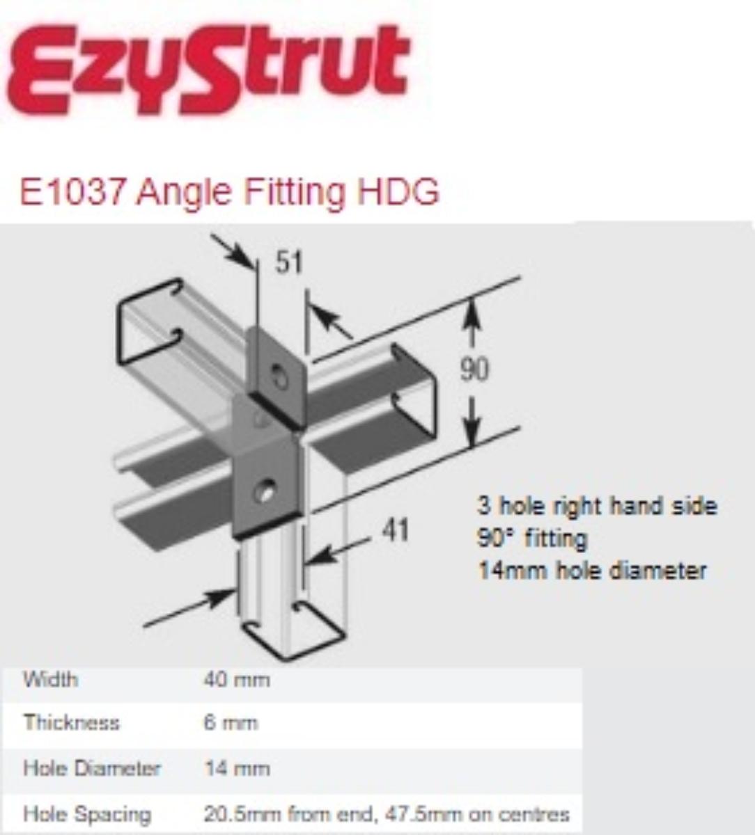 ANGLE FITTING THREE HOLE R/H OFFSET HDG