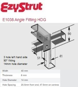 ANGLE FITTING THREE HOLE L/H OFFSET HDG