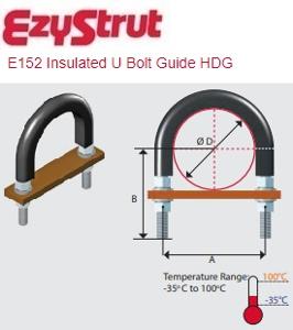 INSULATED U-BOLT HDG 114MM ID