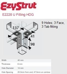 WING FITTING FIVE HOLE TRIPLE HDG