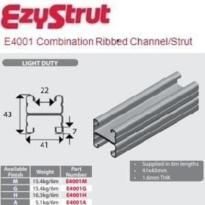 STRUT DOUBLE 41X43 L/DUTY G/BOND 6MTR