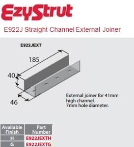 STRAIGHT STRUT JOINER EXT PRE-GALVANISED