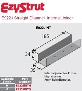 INTERN STRUT JOINER STRAIGHT 4HOLE ZINC