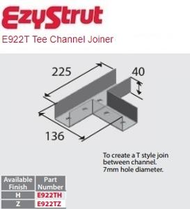 TEE STRUT JOINER ZINC PLATED