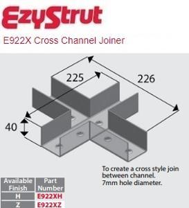 STRUT CROSS JOINER PRE-GALVANISED