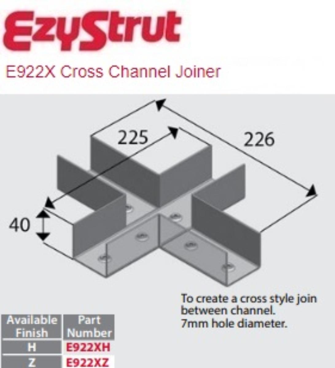 STRUT CROSS JOINER ZINC