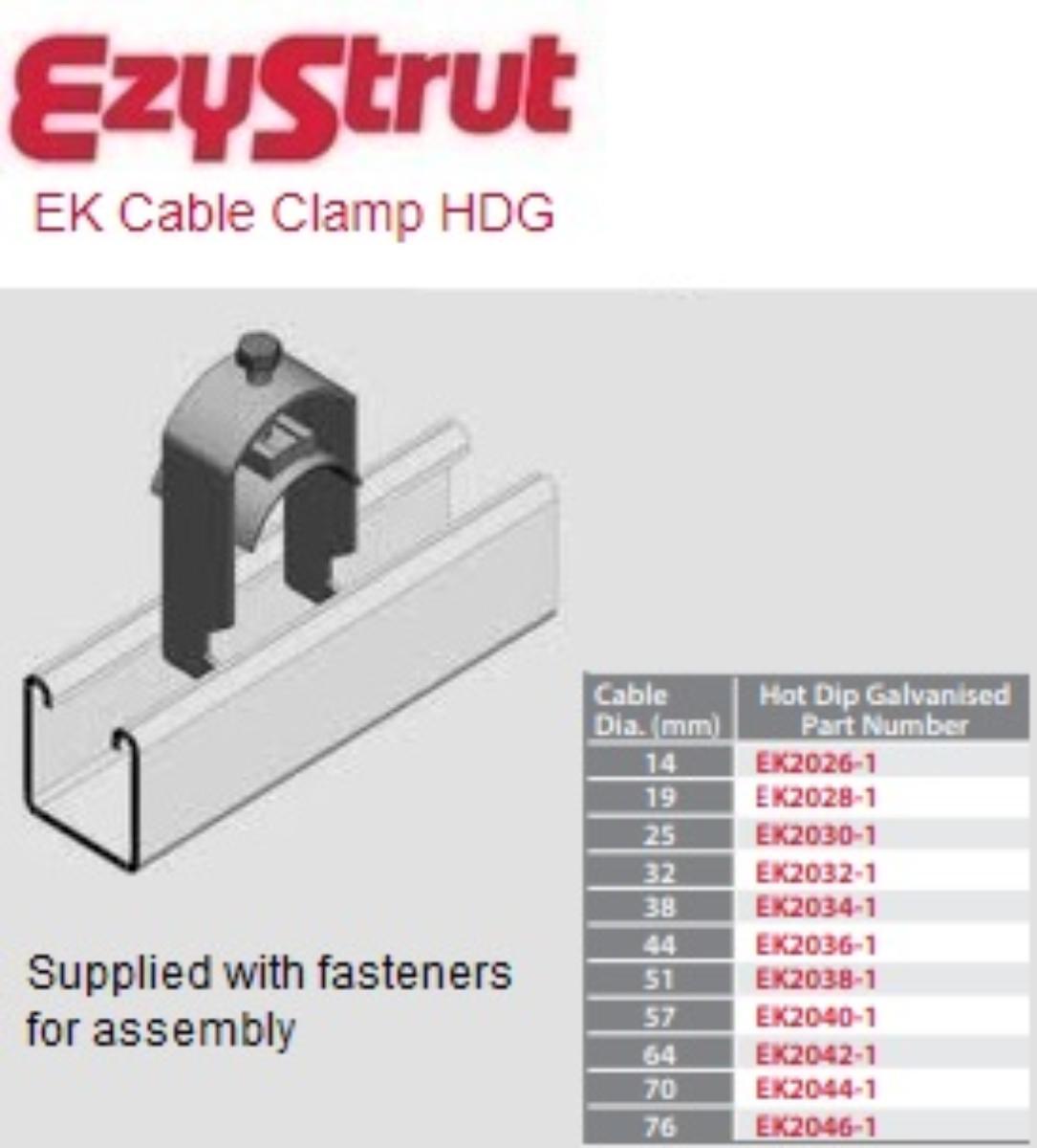 EK2030-1 CABLE CLAMP HDG (22-28 CABLE)