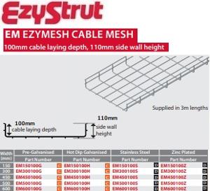 EZYMESH CABLE MESH 300X100 3MTR PRE-GALV