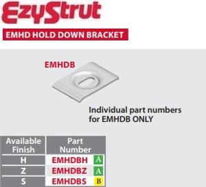 EZYMESH HOLD DOWN BRACKET ZINC PLATED