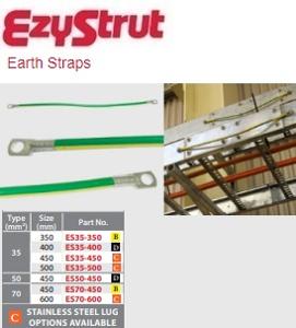 EARTH STRAP 35MMX350MM PVC CU CBL + LUGS