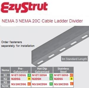 ET3 LADDER TRAY DIVIDER STRIP 2.4MTR GAL