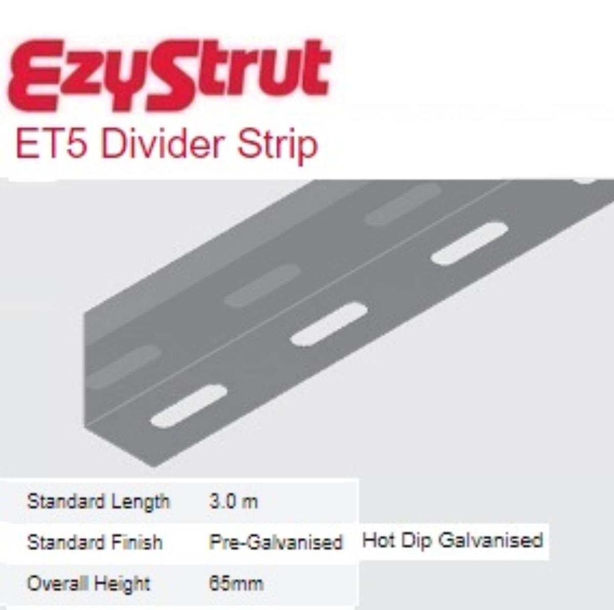 ET5 LADDER TRAY BARRIER STRIP 2.4MTR GAL