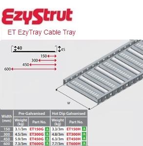 LADDER TRAY 600 x 45mm x 3m EZTRAY HDG